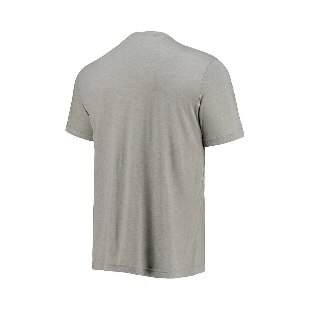 商品Adidas|Men's Heathered Gray Georgia Tech Yellow Jackets Sideline Locker Heritage AEROREADY T-shirt,价格¥223,第3张图片详细描述