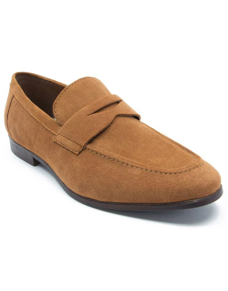 商品Thomas Crick|THOMAS CRICK HARLEY loafer suede leather slip-on loafer shoes in light stone,价格¥340,第1张图片