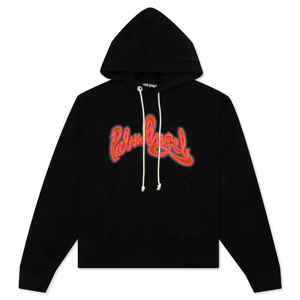 Palm Angels Seasonal Logo Hoodie - Black/Orange商品第1张图片规格展示