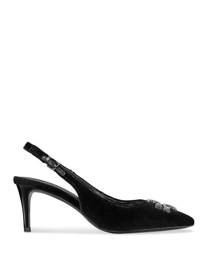 商品Tory Burch|Women's Eleanor Pave Pointed Toe Slingback Pumps,价格¥2940,第2张图片详细描述