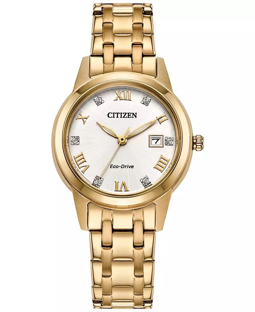 商品Citizen|Eco-Drive Women's Classic Gold-Tone Stainless Steel Bracelet Watch 29mm,价格¥1400,第1张图片