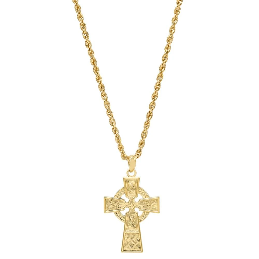 商品Macy's|Celtic Cross Pendant Necklace in 14k Gold,价格¥8780,第3张图片详细描述