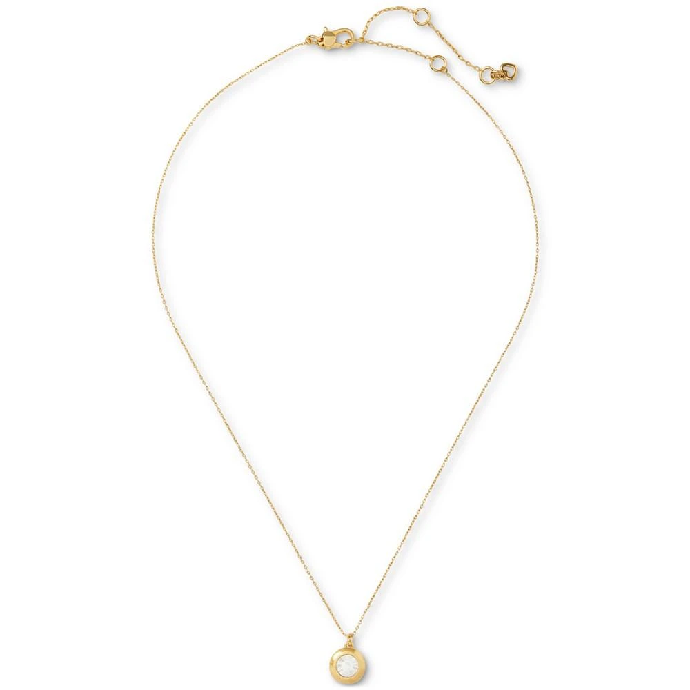 商品Kate Spade|Gold-Tone Crystal Pendant Necklace, 16" + 3" extender,价格¥141,第2张图片详细描述