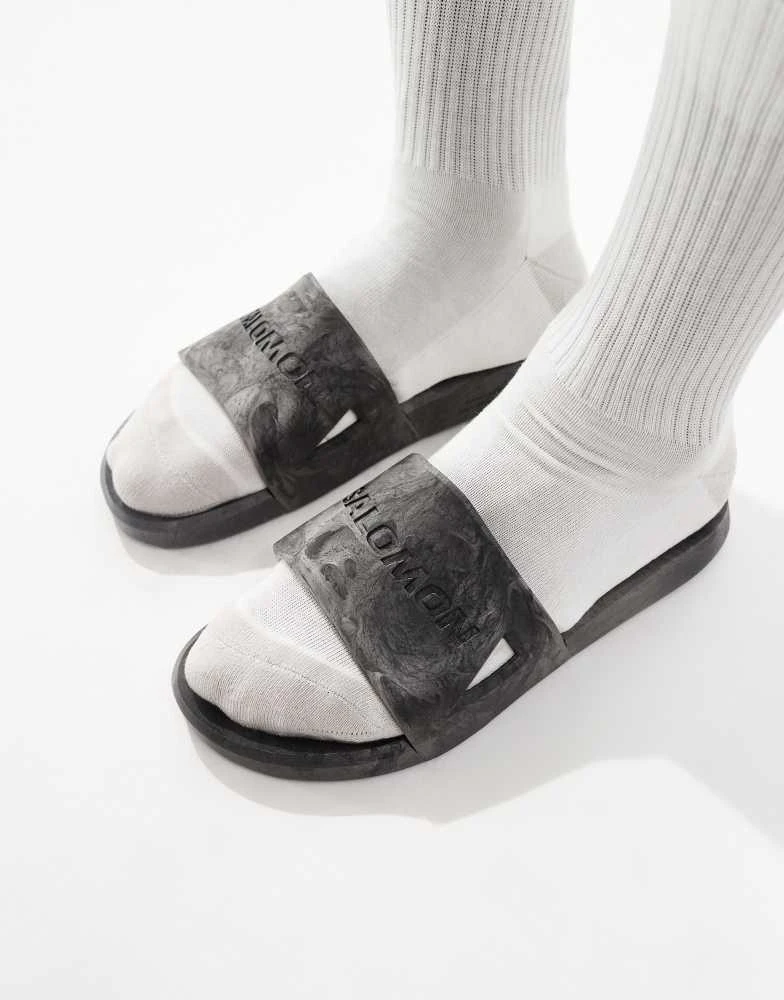 商品Salomon|Salomon Summeride sliders in dark grey,价格¥519,第2张图片详细描述