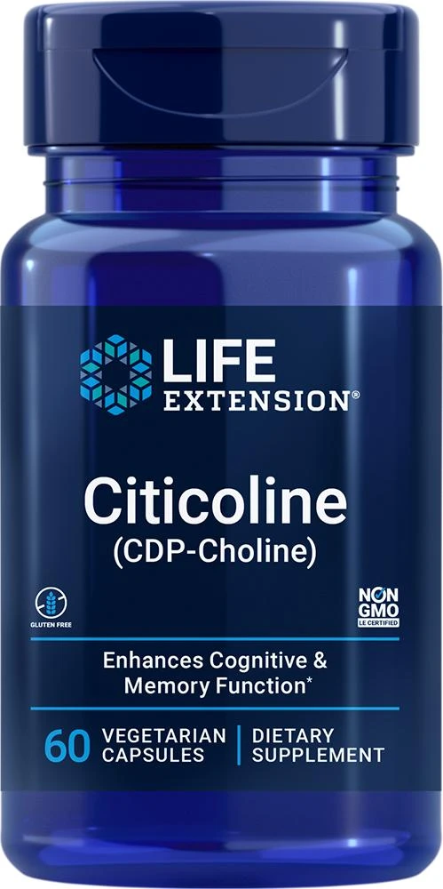 商品Life Extension|Life Extension Citicoline (CDP-Choline) (60 vegetarian capsules),价格¥202,第1张图片详细描述