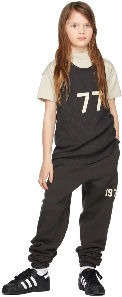 商品Essentials|Kids Black Waffle '77' Tank Top,价格¥228,第1张图片