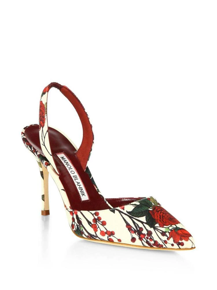 商品Manolo Blahnik|Carolyn 花绘高跟鞋,价格¥2080,第1张图片