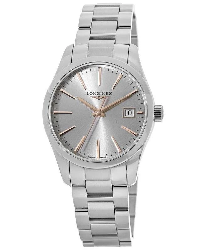 商品Longines|Longines Conquest Classic Silver Dial Stainless Steel Women's Watch L2.386.4.72.6,价格¥4782,第1张图片