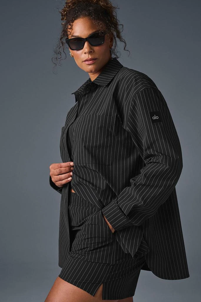 Pinstripe Daylight Button Down Long Sleeve - Black/Titanium 商品