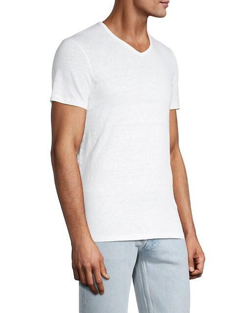 商品MAJESTIC FILATURES|Stretch Linen V-Neck Tee,价格¥1383,第6张图片详细描述