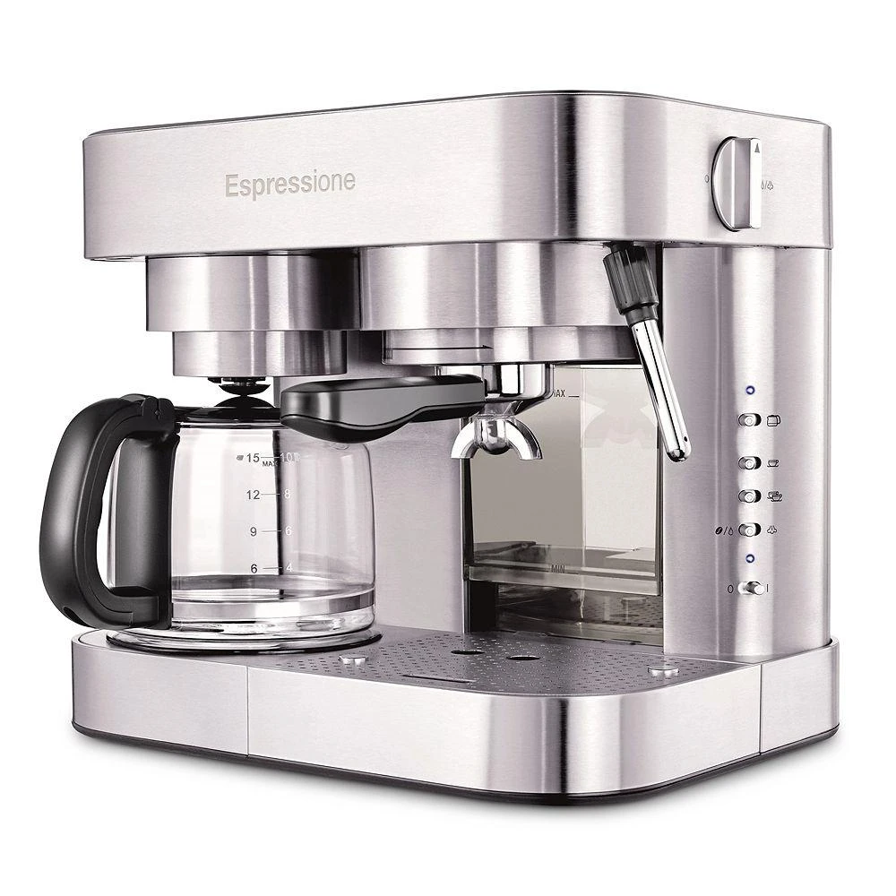 商品Espressione|Dualit Stainless Steel Combination Espresso Machine & 10 Cup Drip Coffee Maker,价格¥2630,第1张图片