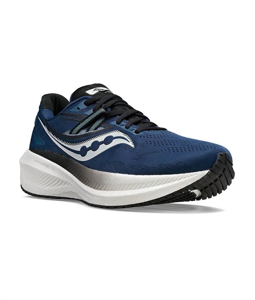 商品Saucony|Men's Triumph 20 Running Shoes - Medium Width In Twilight/rain,价格¥1027,第2张图片详细描述