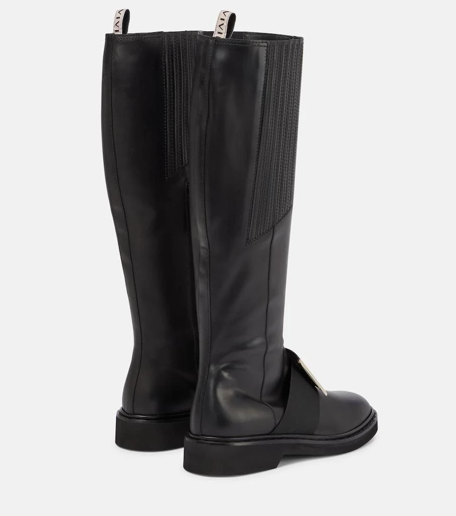 商品Roger Vivier|Viv' Rangers皮革及膝靴,价格¥18295,第3张图片详细描述