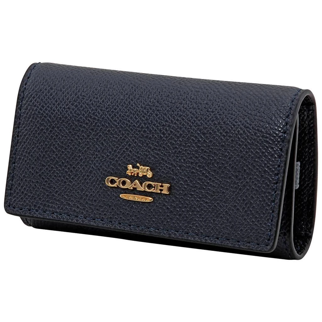 商品Coach|Coach Ladies Navy Cross Grain Leather 6-Ring Key Case,价格¥670,第1张图片