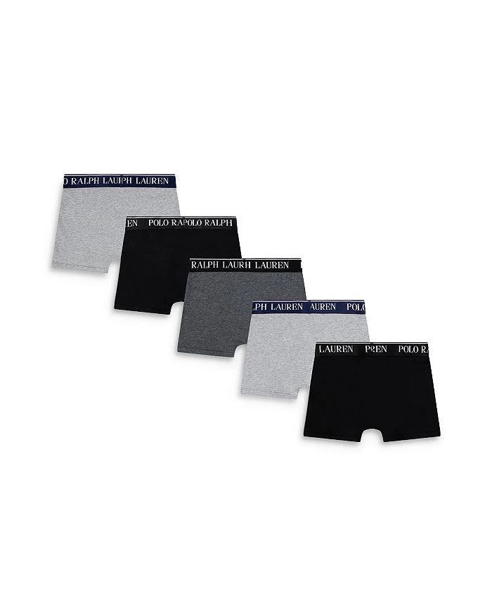 商品Ralph Lauren|Boys' Cotton Stretch Jersey Boxer Briefs, Pack of 5 - Big Kid,价格¥301,第2张图片详细描述