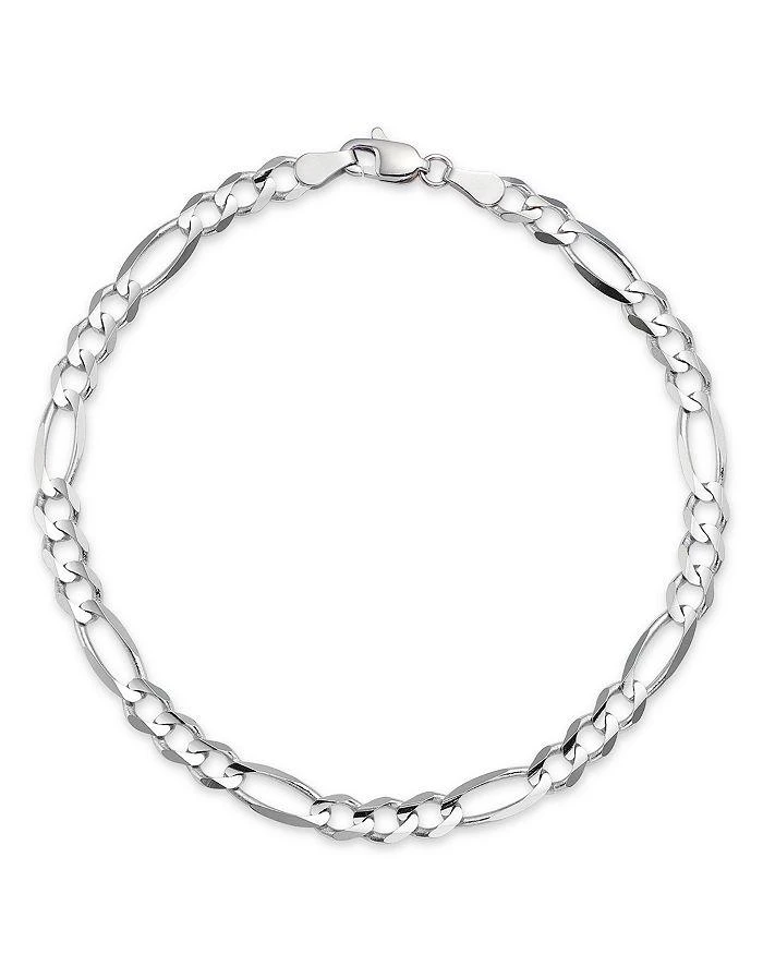 商品Bloomingdale's|Men's Figaro Link Chain Bracelet in 14K White Gold - Exclusive,价格¥9822,第1张图片详细描述