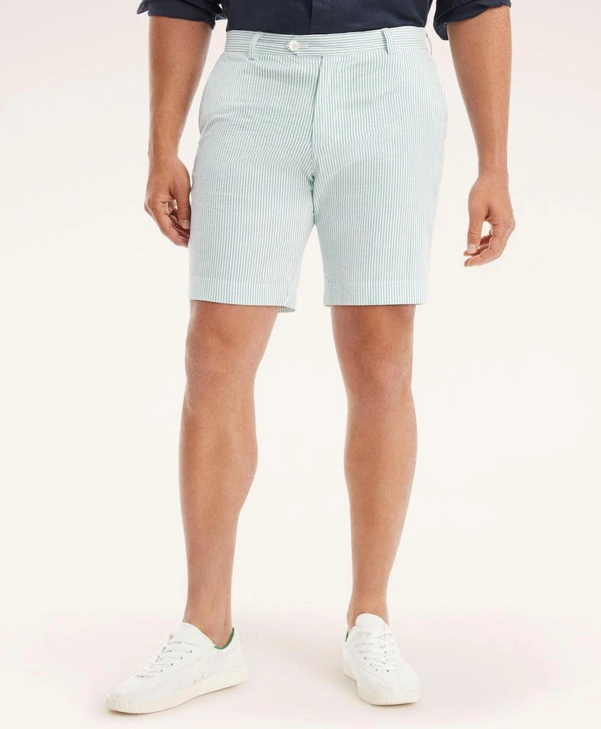 商品Brooks Brothers|Big & Tall Cotton Seersucker Stripe Shorts,价格¥407,第1张图片
