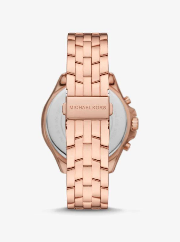 商品Michael Kors|Oversized Pilot Pavé Rose Gold-Tone Watch,价格¥818,第3张图片详细描述