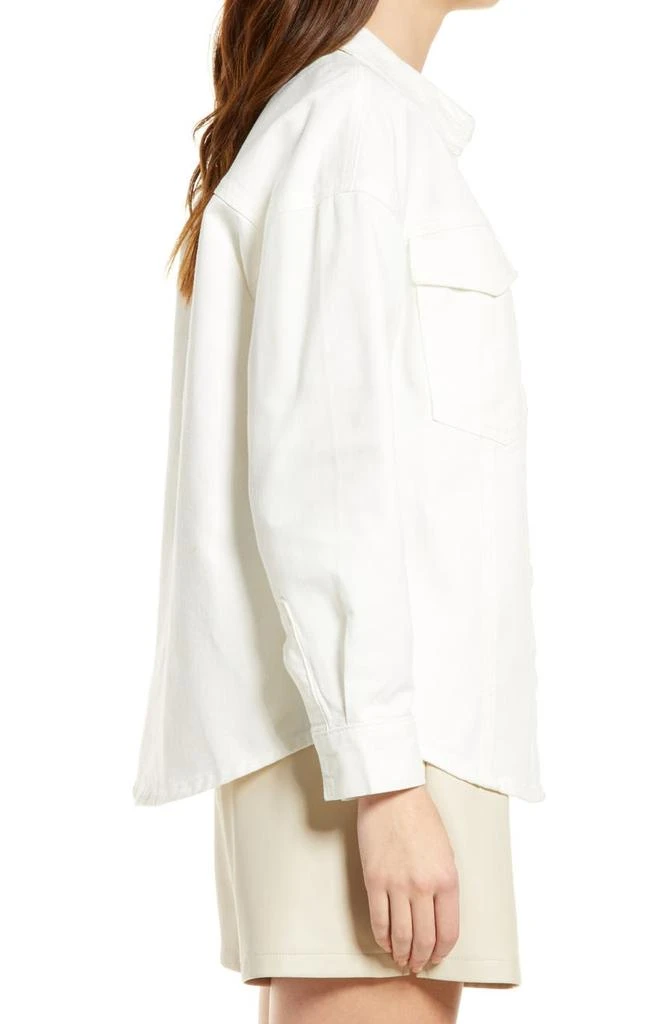 商品VERO MODA|Paloma Snap-Up Cotton Shirt Jacket,价格¥203,第3张图片详细描述