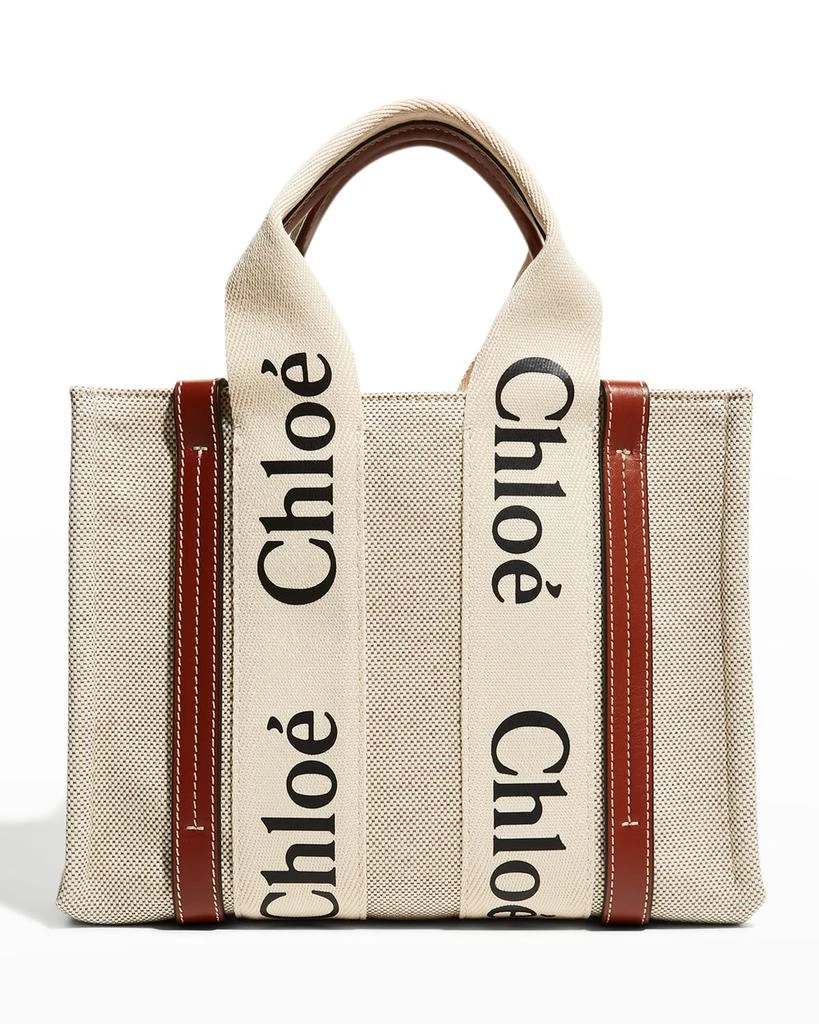 商品Chloé|Woody Small Canvas Tote Crossbody Bag,价格¥8434,第1张图片
