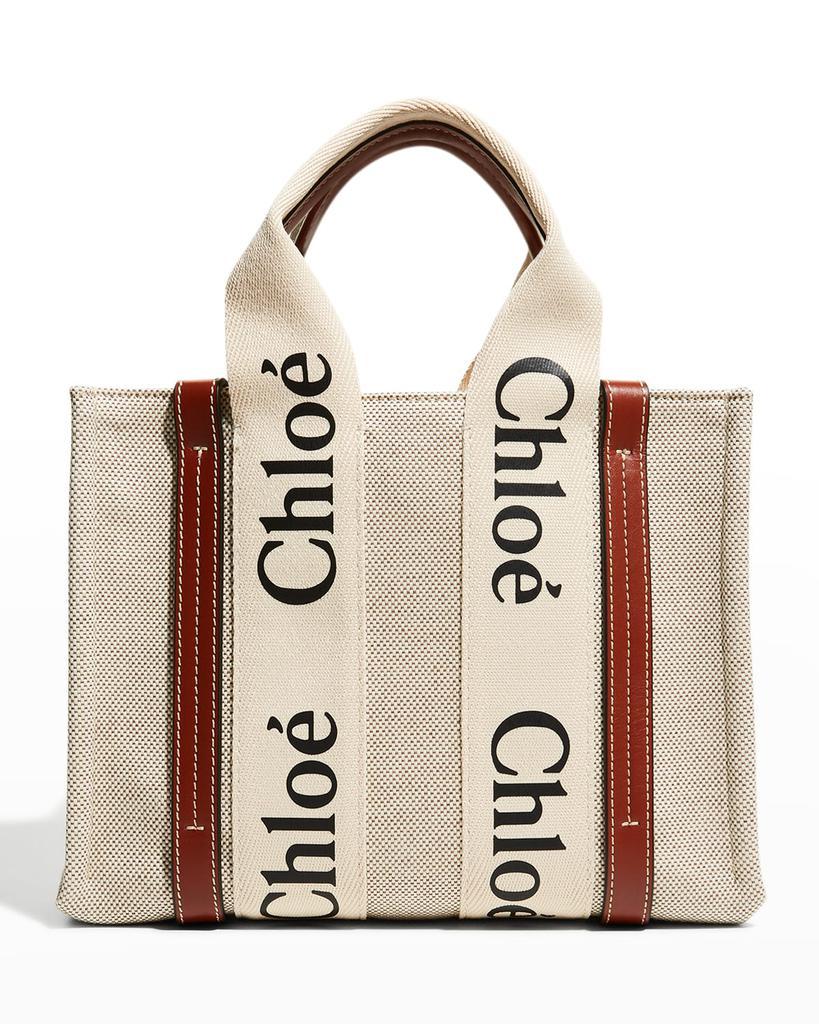 商品Chloé|Woody Small Canvas Tote Crossbody Bag,价格¥8135,第3张图片详细描述