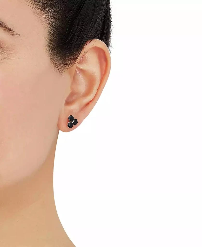 商品Macy's|Onyx Trillium Flower Stud Earrings in 14k Gold,价格¥3911,第2张图片详细描述