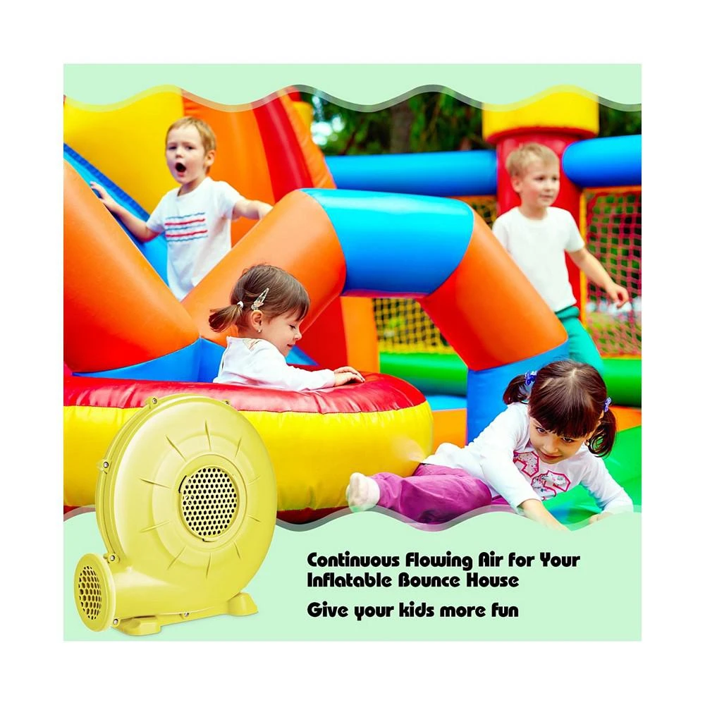 商品Costway|Air Blower Pump Fan 350 Watt 0.5 HP for Inflatable Bounce House Bouncy Castle,价格¥456,第2张图片详细描述