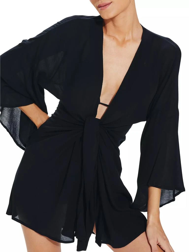 商品ViX by Paula Hermanny|Perola Short Cover-Up Robe,价格¥1698,第5张图片详细描述