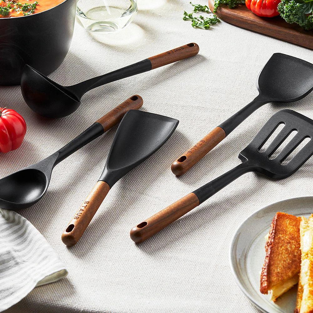 5 Piece Silicone & Acacia Utensil Set 商品