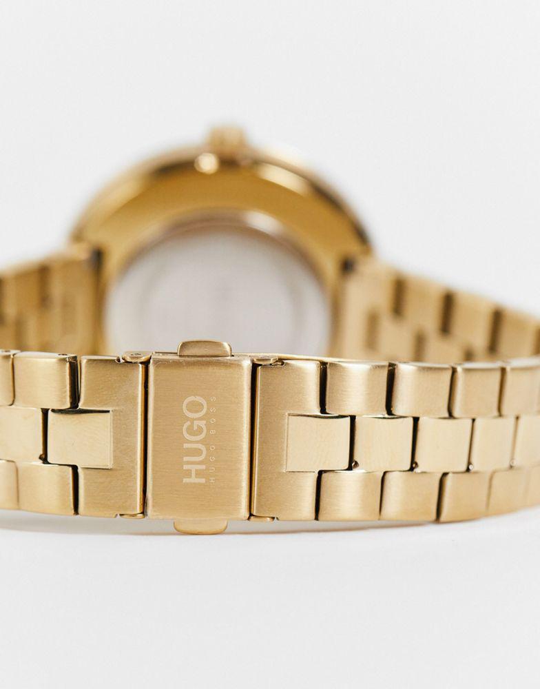 商品Hugo Boss|HUGO womens black dial bracelet watch in gold 1540102,价格¥1347,第4张图片详细描述