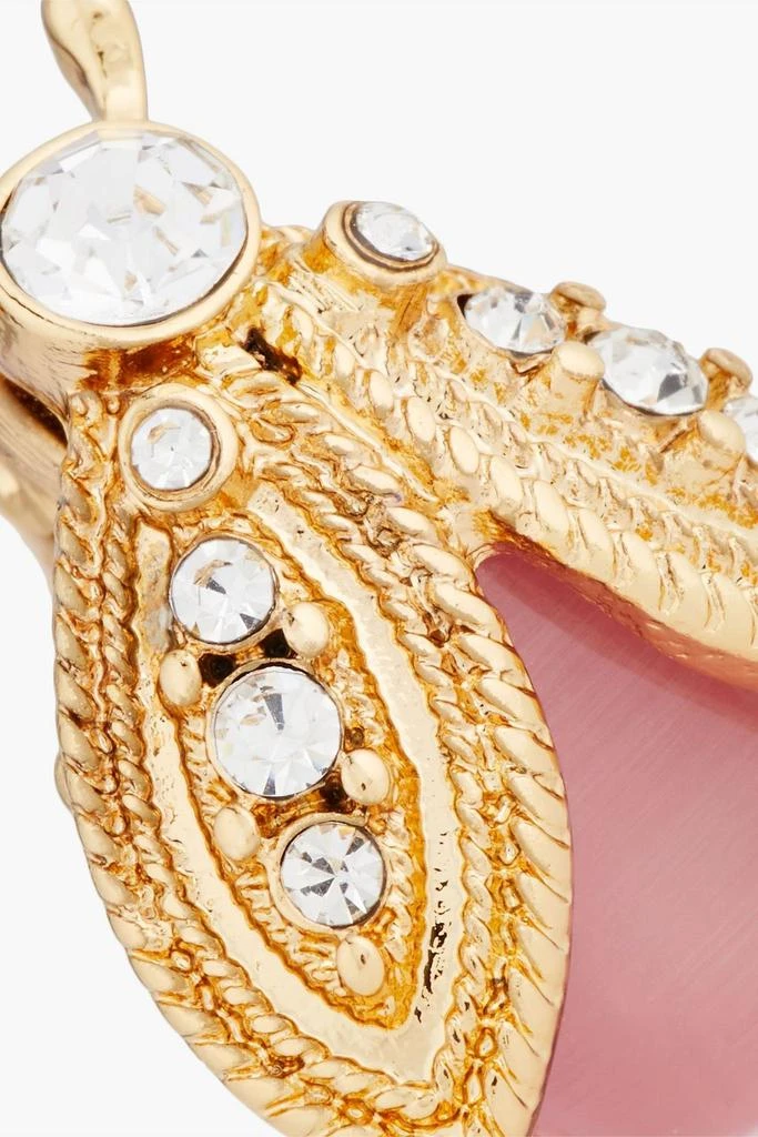 商品Kenneth Jay Lane|Gold-plated, stone and crystal brooch,价格¥135,第3张图片详细描述