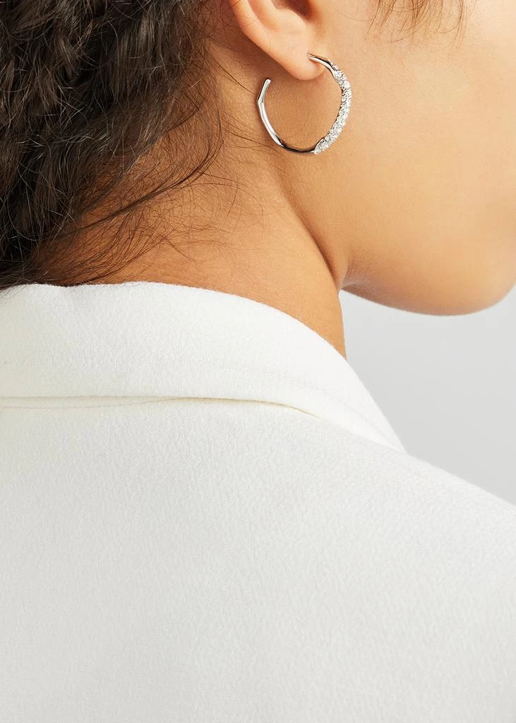 商品Alexis Bittar|Two Tone crystal-embellished hoop earrings,价格¥1418,第2张图片详细描述