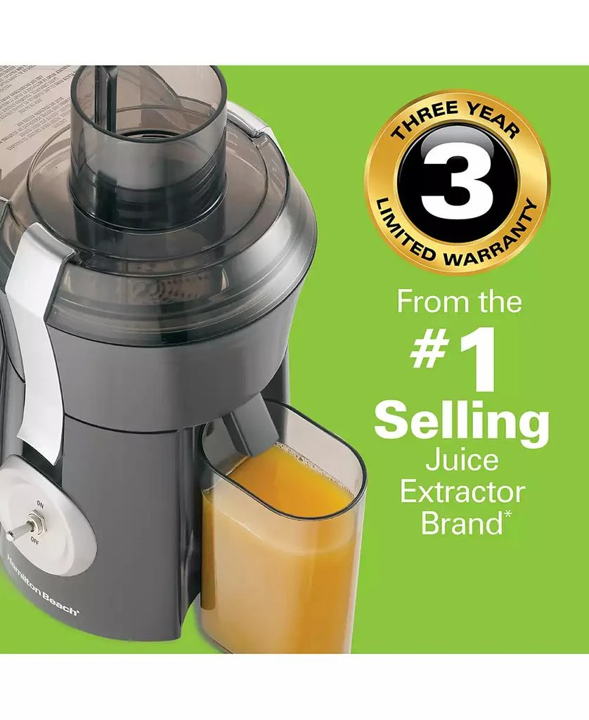 商品Hamilton Beach|Big Mouth Pro 800 Watt Juice Extractor - 67650,价格¥641,第5张图片详细描述