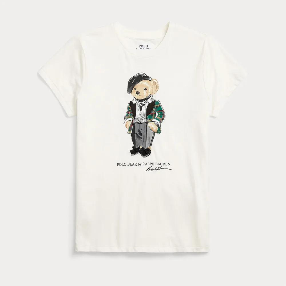 Polo Ralph Lauren Bear Printed Cotton-Jersey T-Shirt商品第1张图片规格展示
