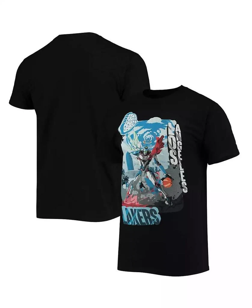 商品NBA Exclusive Collection|Men's NBA x McFlyy Black Los Angeles Lakers Identify Artist Series T-shirt,价格¥298,第2张图片详细描述