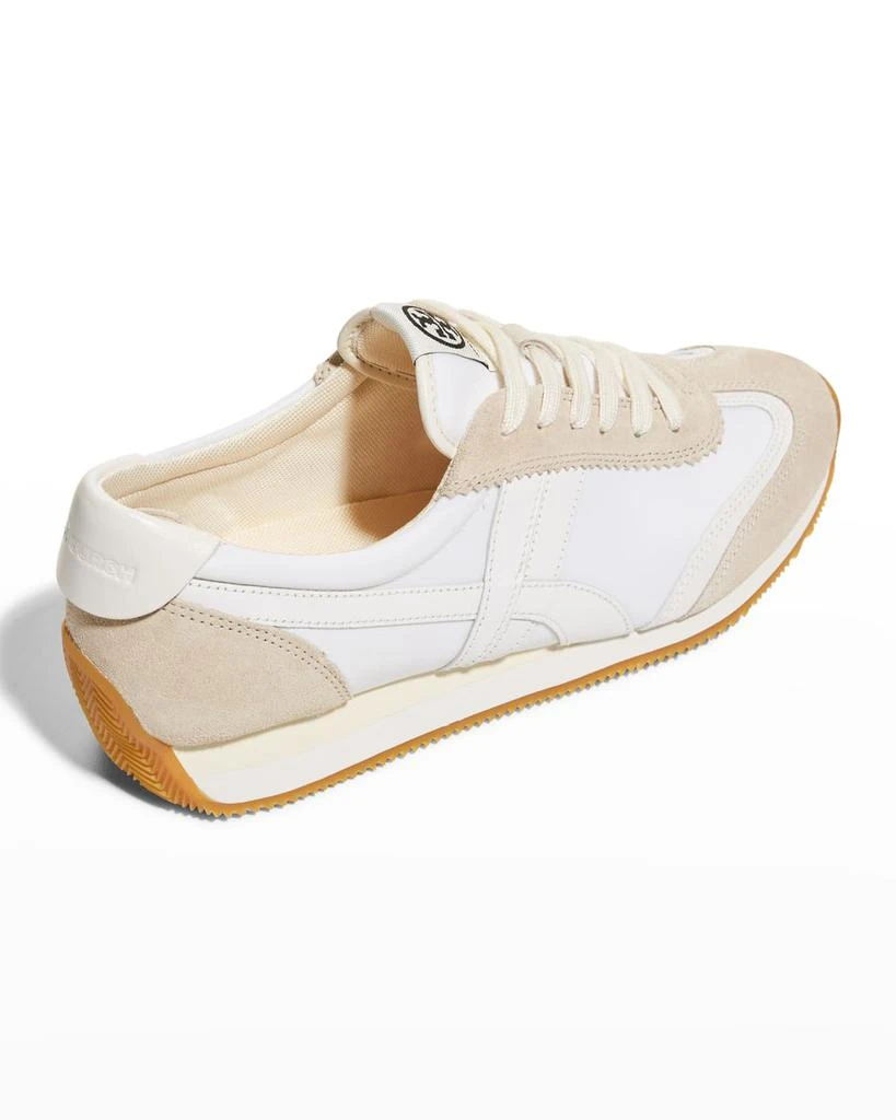 商品Tory Burch|Hank Mixed Leather Retro Sneakers,价格¥1277,第4张图片详细描述