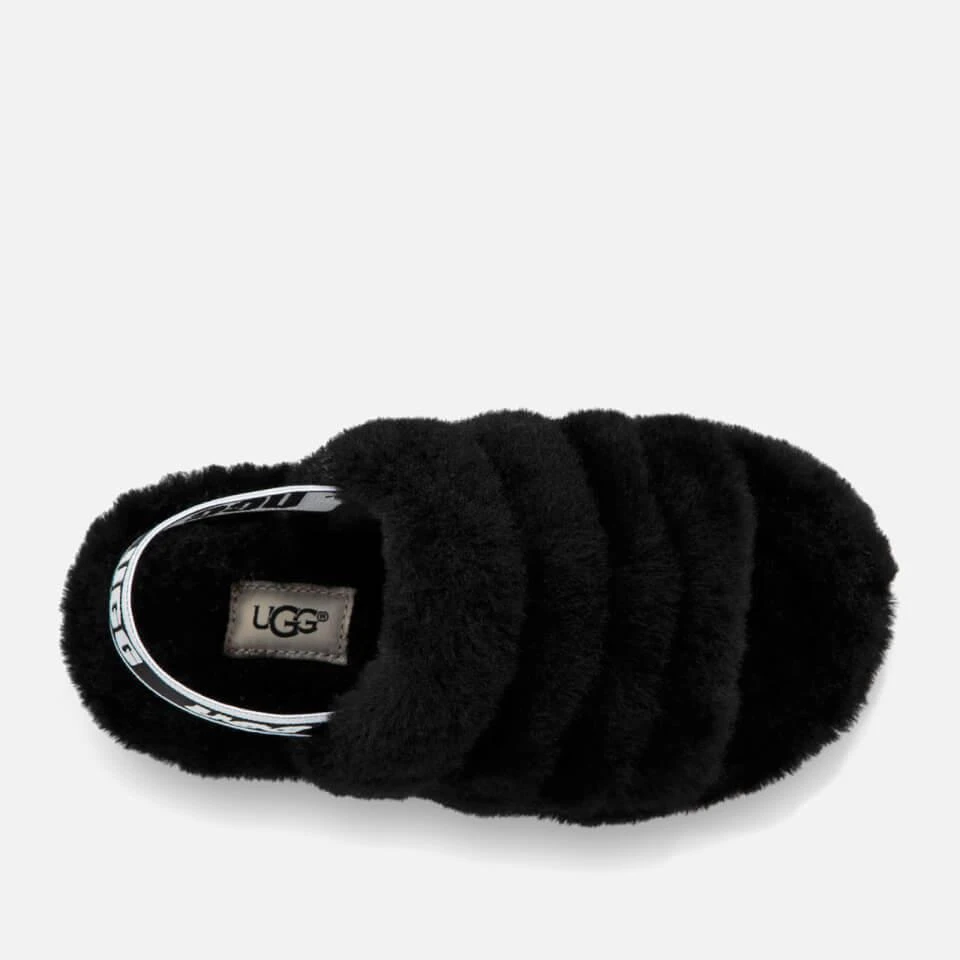 商品UGG|UGG KIDS' FLUFF YEAH SLIDE SLIPPERS - BLACK,价格¥371,第3张图片详细描述