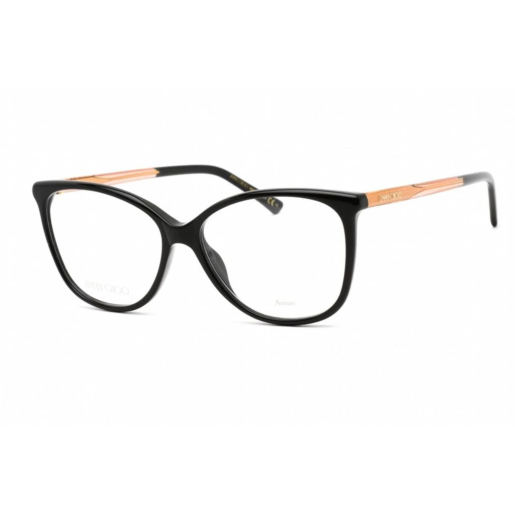 商品Jimmy Choo|Jimmy Choo Men's Eyeglasses - Full Rim Cat Eye Black Plastic Frame | JC343 0807 00,价格¥546,第1张图片