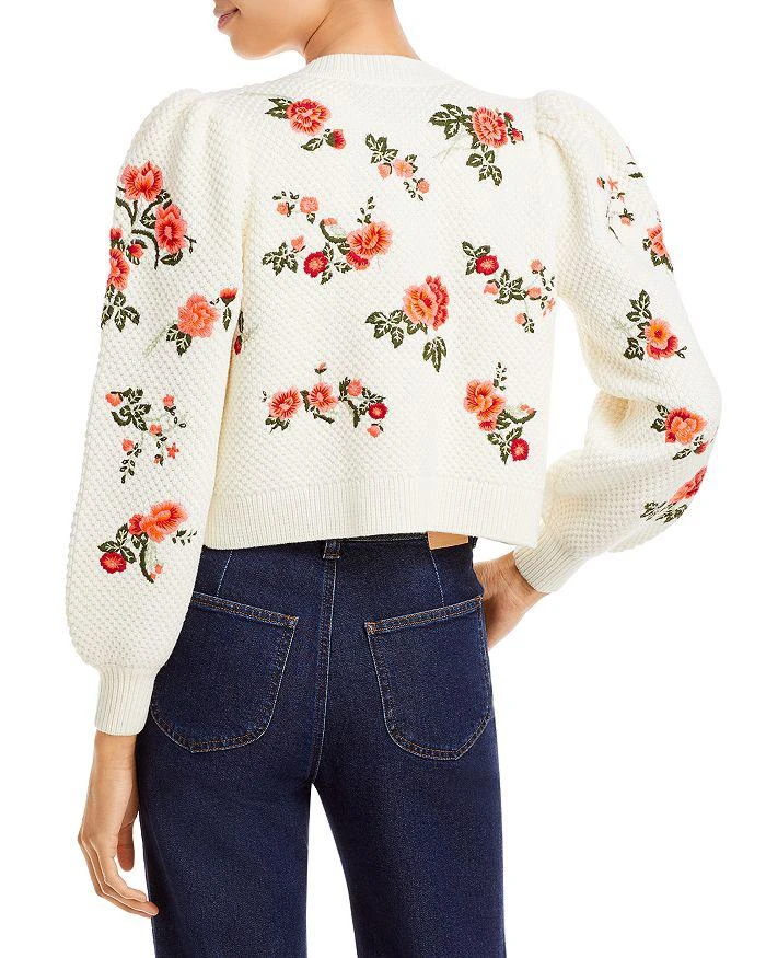 商品Alice + Olivia|Kitty Puff Sleeve Embroidered Cardigan,价格¥1328,第2张图片详细描述