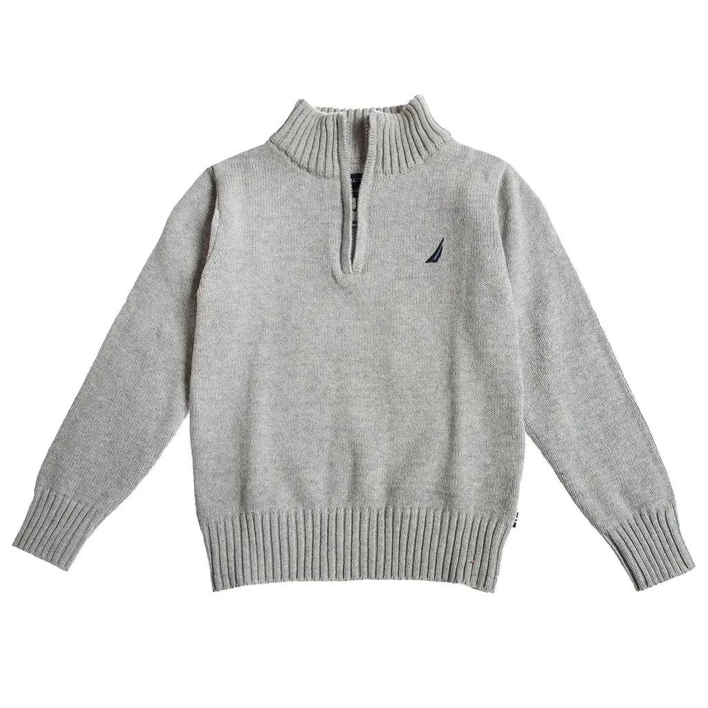 商品Nautica|Nautica Boy's 1/2 Zip Key Solid Sweater,价格¥257,第3张图片详细描述