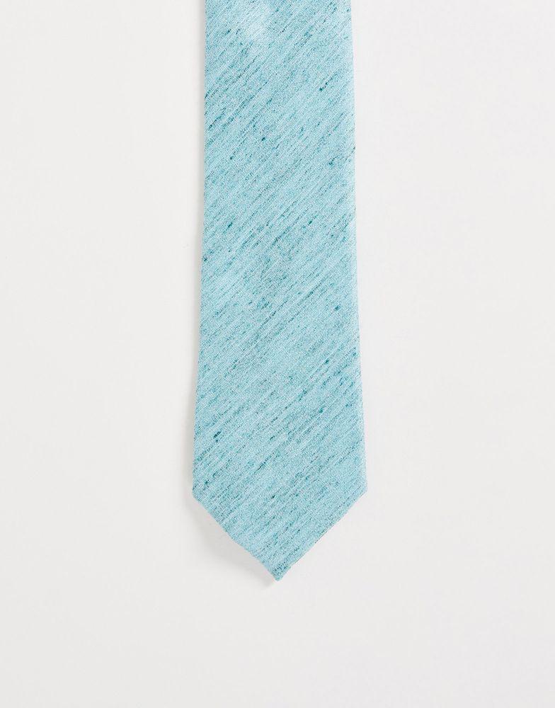 ASOS DESIGN slim tie in turquise texture商品第1张图片规格展示
