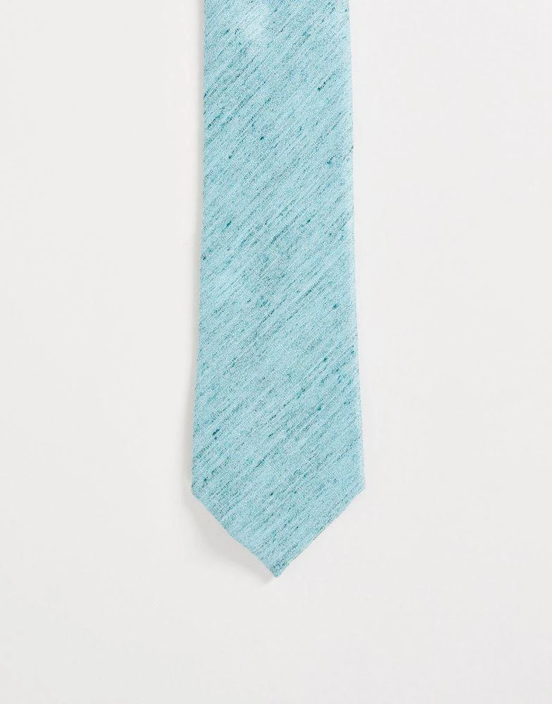 商品ASOS|ASOS DESIGN slim tie in turquise texture,价格¥51,第1张图片