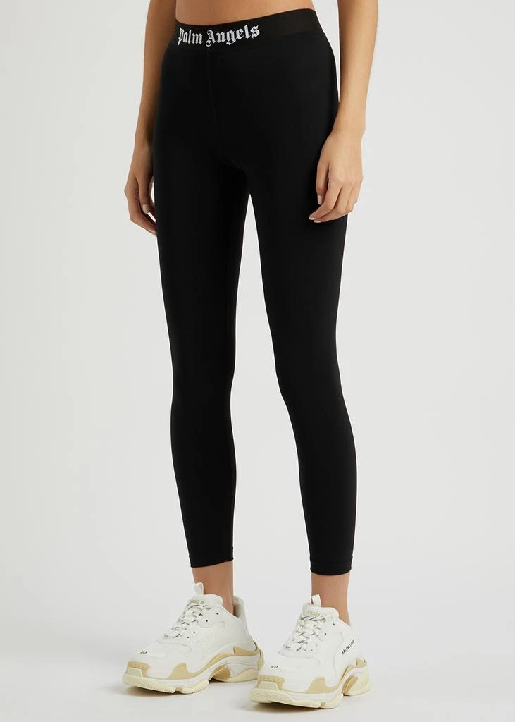 商品Palm Angels|Black logo stretch-jersey leggings,价格¥2266,第2张图片详细描述