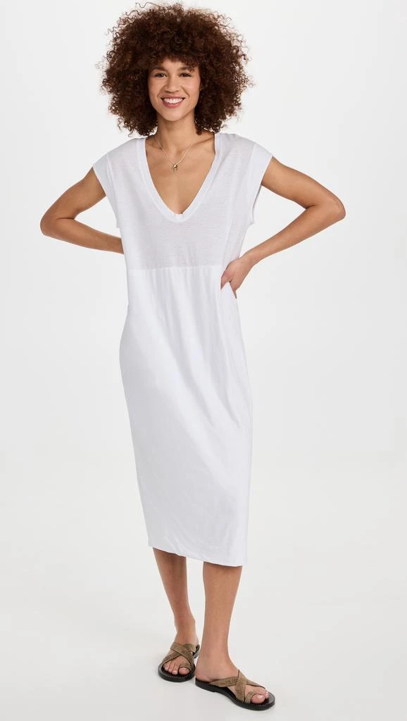 商品James Perse|James Perse V 领卷边袖连衣裙,价格¥767,第2张图片详细描述
