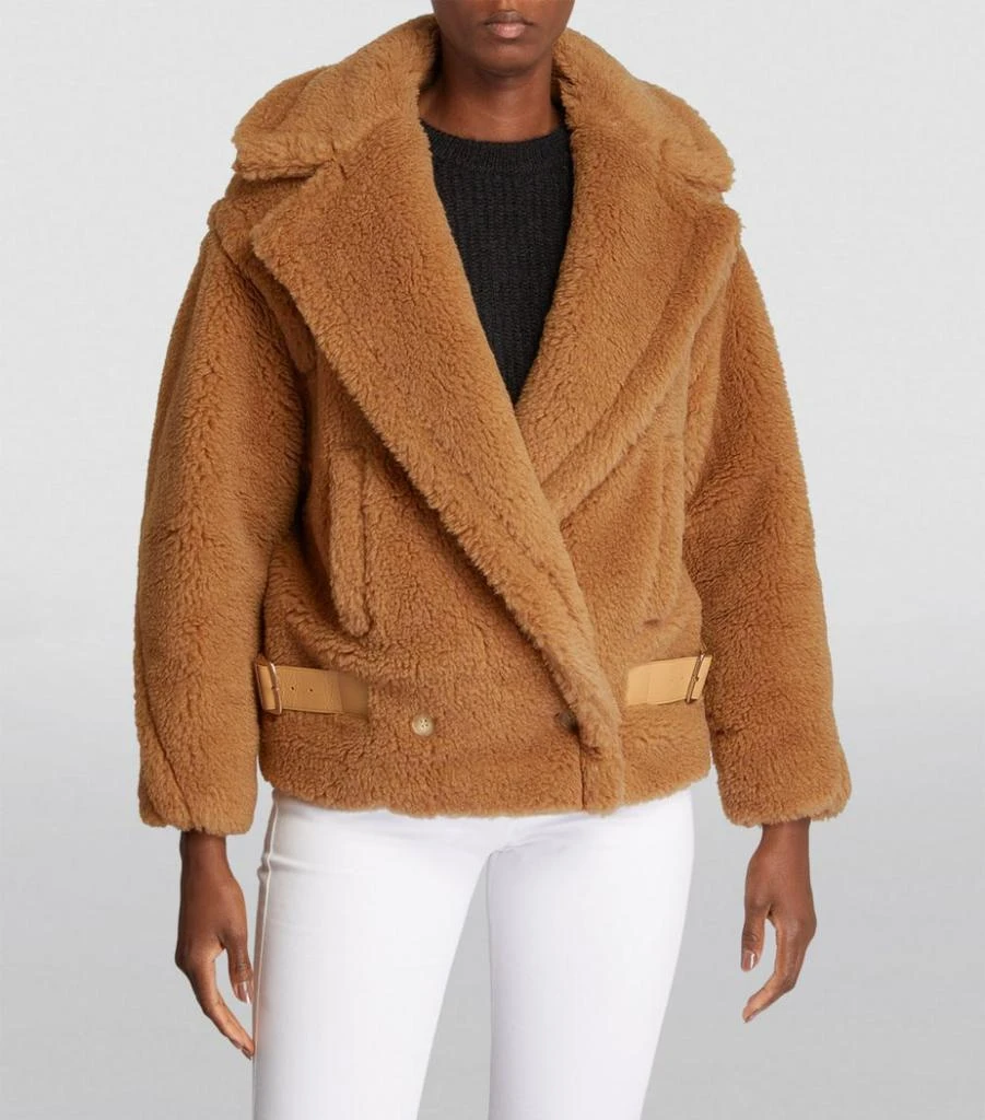 商品Max Mara|Oversized Teddy Biker Jacket,价格¥13377,第3张图片详细描述