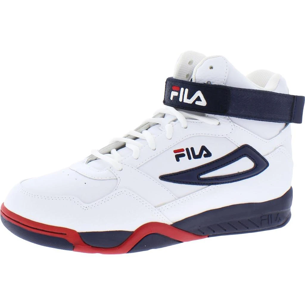 商品Fila|Fila Mens Multiverse Faux Leather Mid Top Sneakers,价格¥329,第1张图片