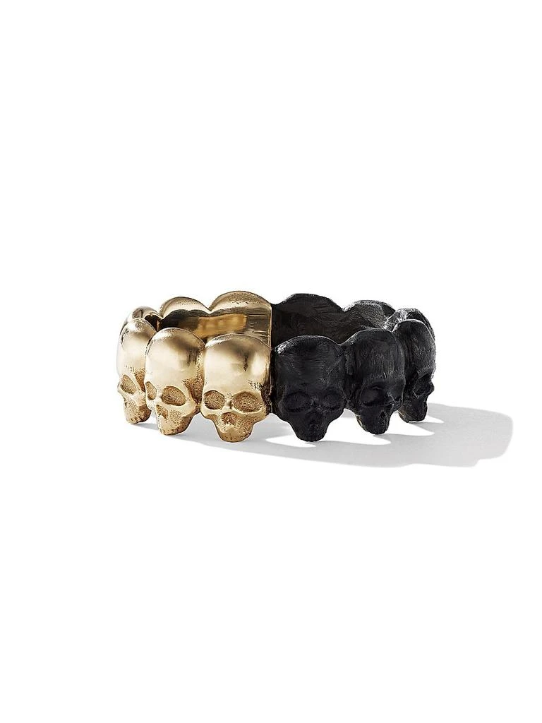 商品David Yurman|Memento Mori Skull Band Ring in 18K Yellow Gold,价格¥28848,第1张图片