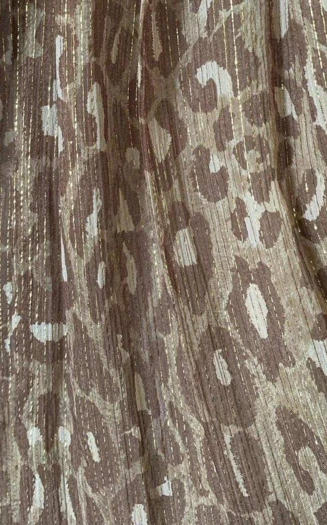 商品BCBG|Gold Leopard Print Silk Gown Dress,价格¥1560,第4张图片详细描述
