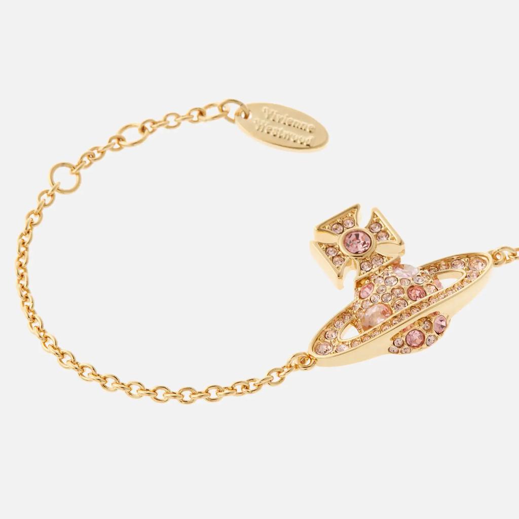 Vivienne Westwood Francette Bas Relief Gold-Tone and Crystal Bracelet商品第2张图片规格展示