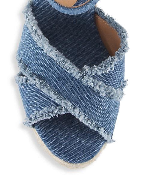 Bromelia Denim Wedge Sandals商品第4张图片规格展示